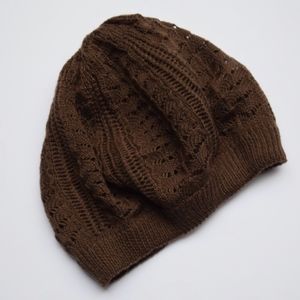 NEW Charlotte Russe Brown Knitted Slouch Beanie